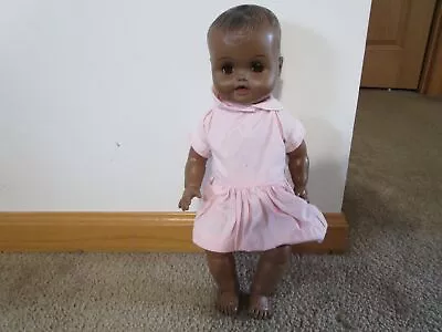 Beautiful Vintage Black Baby Doll Wet And Drink Unmarked 15   • $19.99