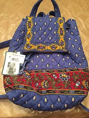 Vera Bradley French Blue And Marigold Backpack $70 • $70