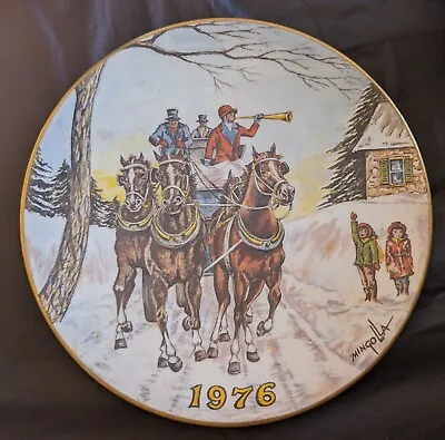  Vintage 1976 Gorham   DOM MINGOLLA   Christmas Winter Horse Collector Plate • $9.50