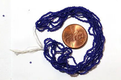 Rarest Antique Micro Seed Beads-18/0-20/0 Opaque Cobalt Navy Blue • $6.25