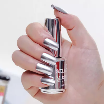 Metallic Nail Polish Magic Mirror Effect Chrome Nail Art Polish Varnish18ml • $2.69