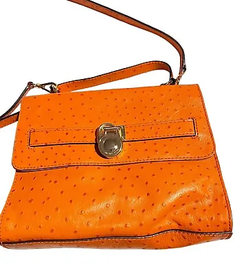 Michael Kors Orange Ostrich Leather Satchel • $95