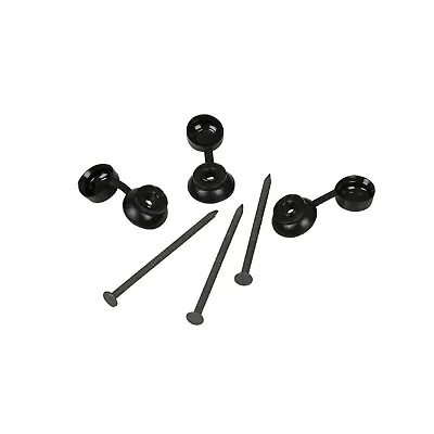 20 X Coroline Corrugated Bituminous Roofing Sheet Fixings - 65mm Nails - Black • £3.30