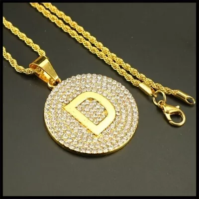 Jewelry Letter D Necklace Gold Color Long Chain Pendant Necklaces For Men Women  • $1.31