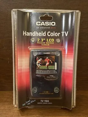 $49.99 • Buy Casio TV-980 Handheld Color 2.3  LCD TV Portable Passive Matrix Screen Sealed 