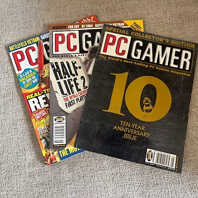 PC Gamer Magazine 2004 Lot Of 3 April May June 10 Year Anniversary Issue  • $19.99