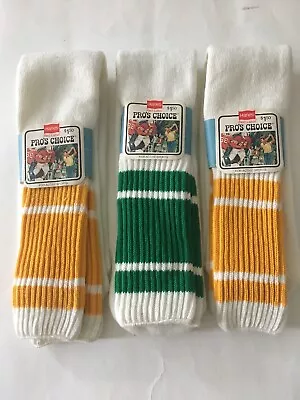 Vtg 70s NOS NWT Hanes Deadstock Mens Gym Tube Socks Lot 3 Pair Bundle Retro 9-15 • $128.48