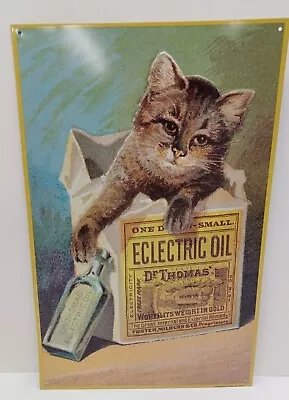 AAA Sign Co Coitsville Ohio - Dr Thomas Eclectric Oil Tin Sign 16.5x10.5 - Cat • $19.99