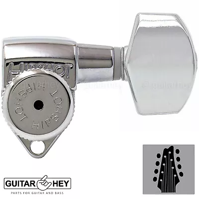 NEW Hipshot 8-String Grip-Lock LOCKING TUNERS Small Hex Buttons 4x4 Set - CHROME • $119.95