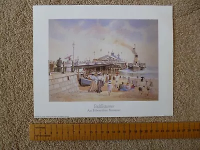 COLLECTABLE PRINT ` PADDLESTEAMER ` AN EDWARDIAN SUMMER Unframed VGC See Picture • £1.50