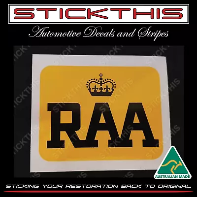 RAA Decal Sticker- Royal Automobile Association South Australia 70/80's 4 Badge • $14.25