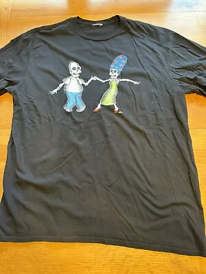 Simpsons Homer And Marge Skeleton Large Tshirt. Used. Good Condition. • £8