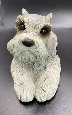 Vintage 1981 Sandicast 145 Signed GRAY SCHNAUZER Dog Medium Sized Figurine • $19.99