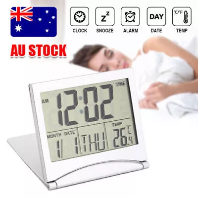 $8.50 • Buy Home Digital LCD Screen Travel Alarm Clock Desk Thermometer Timer Calendar 