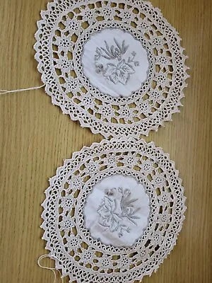 Round Cotton  Lace Doily  Placemat Flowers Coaster Mat 18 CM • £2.99