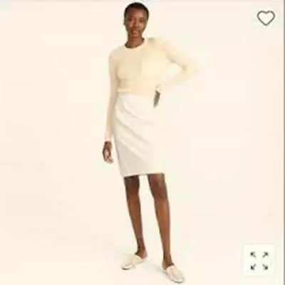 J Crew No. 2 Pencil Skirt Size 10 Womens Medium Cream Off White Career • $17.09