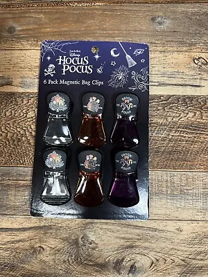 NEW Disney HOCUS POCUS 6 Pack Magnetic Chip Bag Clips Halloween NIP • $12.50