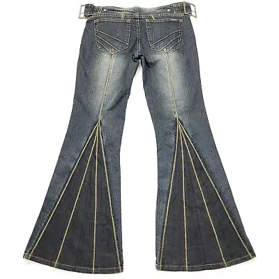 Z Cavaricci Vintage Jeans Women 7 Blue Bell Bottom Low Rise Flare Hippie 80's • $78.88