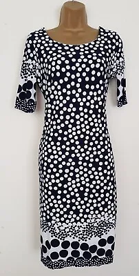£14.99 • Buy New Kaleidoscope Navy Blue Polka Dot Dress Size 8 Petite Women's  Party Office