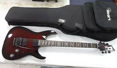 Schecter Omen Elite 6 FR Electric Guitar Burled Black Cherry Burst Finish W/Bag • $339