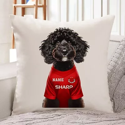 Manchester Cockapoo Cushion Personalised Football Cover Dog Pillow Gift DFC436 • £12.95