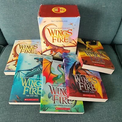 Wings Of Fire Books 1-5 Boxed Set By Tui T. Sutherland Paperback Box • $18.95