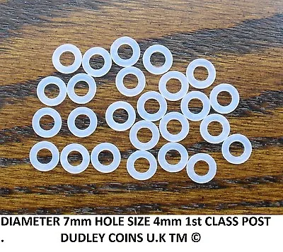 £2.50 • Buy 20 CLEAR/BLACK RUBBER O RINGS FOR BANKSTICKS DIAMETER 7mm HOLE SIZE 4mm SEE!