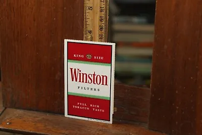 Vintage 1980's Store Display Sticker Cigarette Decal Winston • $4