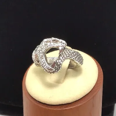 Sterling Silver Snake Ring Artisan 15.2g Size 9.5 • $89