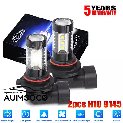 9145 H10 Led Fog Light Bulb High Power Lamps 8000K White Foglight Bulbs DRL Kit • $20.99