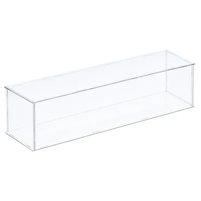 Acrylic Display Case Plastic Box Cube Storage Box Transparent 41x11x10.5cm • £15.38