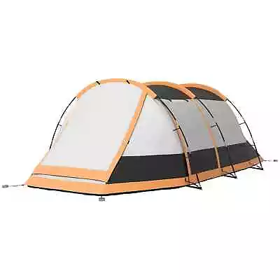 3-4 Man Camping Tent Family Tunnel Tent 2000mm Waterproof Portable • £131.99