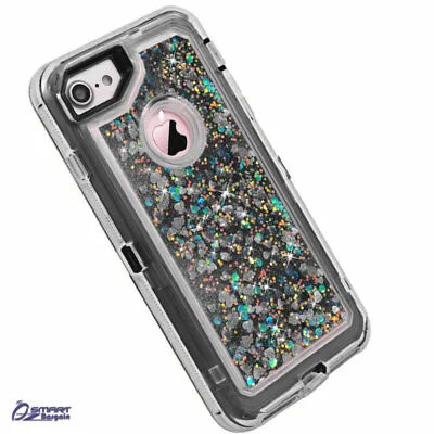 $7.99 • Buy Glitter Bling Flowing Liquid HeavyDuty Protective Case Cover For IPhone 7 8 Plus