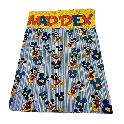 Vintage Handmade Mickey Mouse Pillowcase Disney Soft And Well Made Maddex Name • $9.94