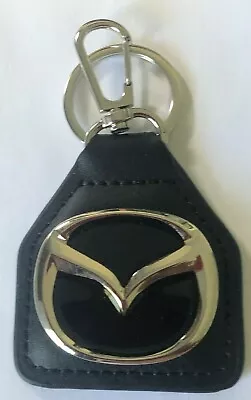 Mazda Logo Genuine Leather Key Fob                                      F031101F • $19.59