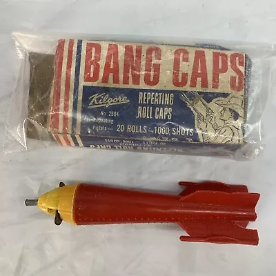 Vintage Cap Rocket Space Ship Toy With Caps.  • $12.97