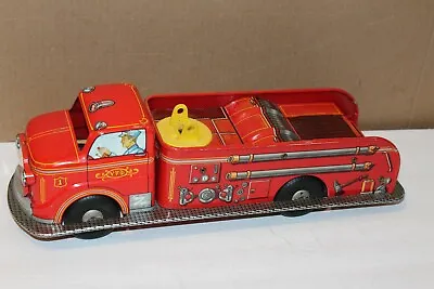  Very Nice Vintage Friction 1940's Marx Litho Fire Ladder Truck • $35.95