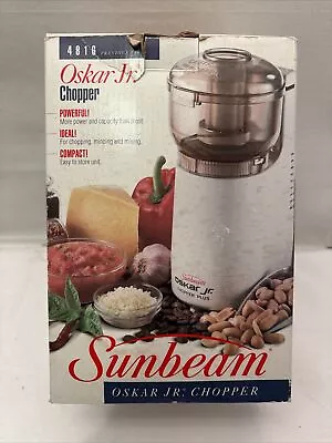 Sunbeam Oskar Jr Chopper Plus 4816 In Box Compact Food Processor Mixing Mincing • $35