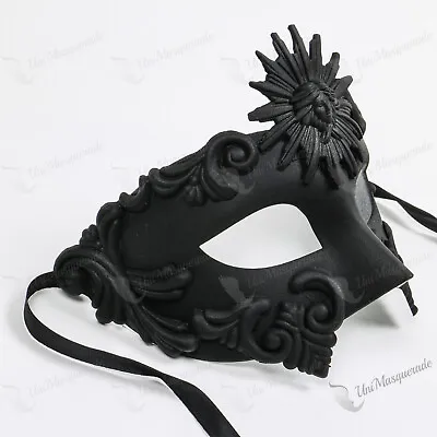 Black Men Greek Roman Warrior Venetian Costume Masquerade Ball Party Mask • $16.99