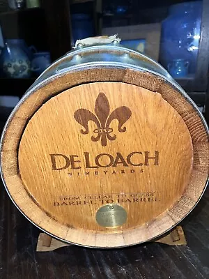 American Oak Wood Wine Barrel De Loach Vineyards Wine Barrel On Stand Display • $85