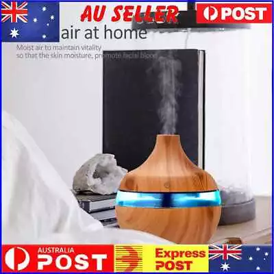 Aroma Oil Diffuser Ultrasonic Wood Grain Air Humidifier (Light Wood Grain) • $13.59