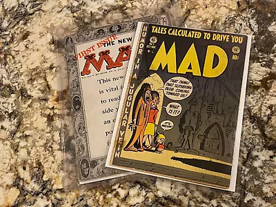 Mad #1 & #24 1952 Ec Comics 1st Satire Comic Harvey Kurtzman Cvr Rare Golden Age • $1424