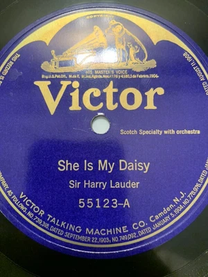 $22 • Buy Sir Harry Lauder - She Is My Daisy / When I Was Twenty-One - Victor 55123 78rpm