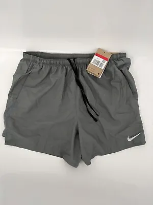 NIKE DRI-FIT RUN DIVISION CHALLENGER BRIEF-LINED 5in SHORTS For MEN  SIZE L Grey • £28.99