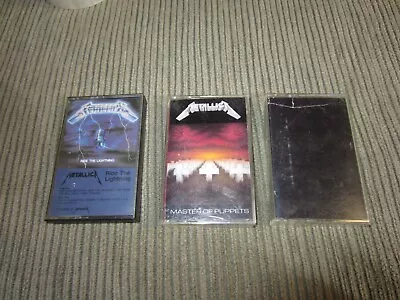 Metallica Master Of Puppets Ride Lightning Metallica Cassette Tape Lot • $44.88