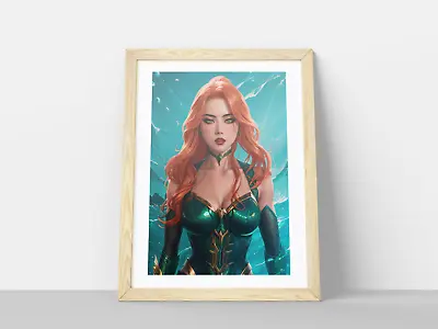 Mera Aqua Marvel Avengers DC Superhero Wall Poster Print A4 - Frame NOT Included • £5.99