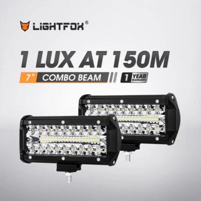 2x 7inch LED Light Bar SPOT FLOOD Off Road Fog Driving Work Bars 12V 24V • $42.95