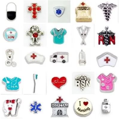 Floating Charms Medical Nurse Doctor Fit Glass Lockets  • $2.50