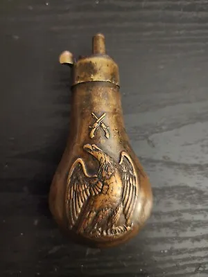 🔥1849 “COLT” Civil War Eagle Double Sided Pocket Powder Flask~RARE~AUTHENTIC!🔥 • $599.99