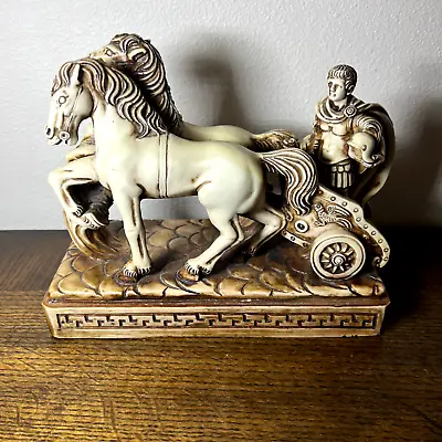 A GIANNETTI Italy ROMAN GLADIATOR WARRIOR On Chariot HORSES • £21.10